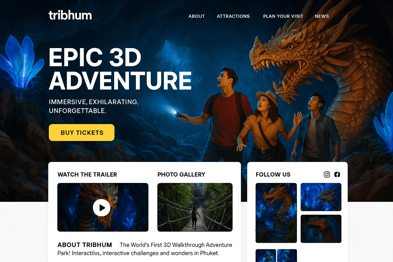 tribhum.com website mockup
